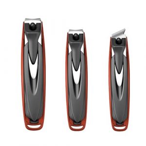 Lot de 3 coupe-ongles en acier inoxydable - Tête coudée - Pour personnes âgées et âgées (Yunnan., neuf)