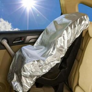 Housse pare-soleil pour siège auto bébé protection UV isolation thermique protection thermique anti-poussière avec bord élastique housse rafraîchissante réfléchissante (Buxianggongzuodeyitian, neuf)