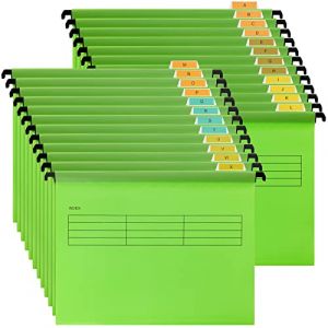 NAMYEUT Lot de 24 dossiers suspendus A4 en plastique avec onglets et inserts pour cartes, dossiers suspendus A4 pour le bureau, la maison, l'école (NAMYEUT-DE, neuf)