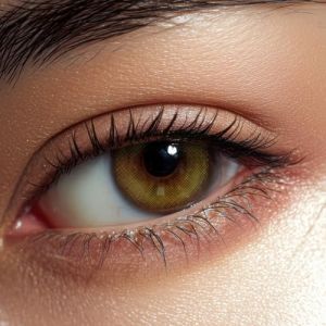 Elizzm Lentilles Couleur Vert Noisette - 3 Mois, 1 Paire, Naturelle, Sans Correction &ndash; Golden Olive (izza.store, neuf)