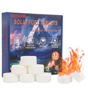 LANXUANR Comprim&eacute;s de Combustible Solide Allume-feu pour chemin&eacute;e, pour Usage int&eacute;rieur et ext&eacute;rieur, pour Feux de Camp, Barbecue, Allume-feu pour Grill et po&ecirc;le &agrave; Bois (HuaxunDirect, neuf)
