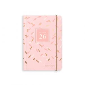 Matilda Myres Agenda 2026 format A6 &ndash; 1 jour par page &ndash; Couverture en carton durable avec fermeture &eacute;lastique s&eacute;curis&eacute;e &ndash; Reliure parfaite &ndash; Janvier &agrave; d&eacute;cembre &ndash; Rose (Tangible Stationery Co. Ltd, neuf)