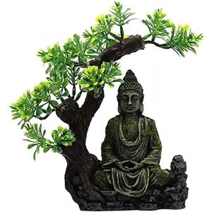 U/ D Statue de Bouddha zen en mousse pour aquarium, cachette, paysage, abri, aquarium, décoration d'intérieur (MaibS, neuf)