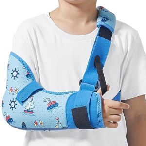 Willcom Écharpe de Bras pour Enfants, Médicale Attelle Bras Enfant, écharpe Respirante pour Bras Cassé, Clavicule, Blessure au Coude, épaule, Poignet (Bras Droit,XS) (Willcom, neuf)