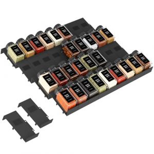 Famhap Rangement Epices Tiroir, 36 pi&egrave;ces 12 * 5 * 2,5 cm Organisateur Porte &Eacute;pices pour Tiroirs de Cuisine, Tiroir &agrave; &Eacute;pices Colocalisable pour Pots d'&Eacute;pices (Famhap Deals, neuf)