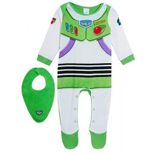 Disney Ensemble cadeau pour bébés avec grenouillère motif Buzz L’Éclair de Toy Story 4 et bavoir bandana - - 6 mois (Lora Dora, neuf)