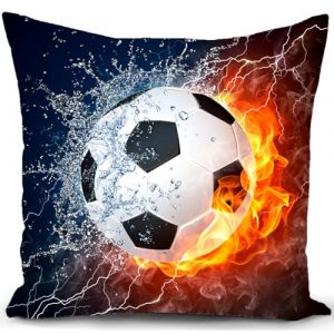 HUASHUZI Housse Coussin 40x40 Foot Cadeau Coach Football Accessoire Enfant Cadeau Garcon 10 Ans Deco Chambre entraineur Decoration (?HUASHUZI?, neuf)