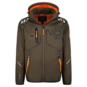 Geographical Norway - Veste softshell pour homme modèle ROBIN, kaki, L (Geographical Norway Spain, neuf)
