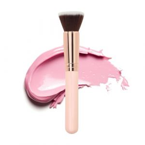TRIXES Rose Gold Makeup Foundation Brush - Outil professionnel de Kabuki pour le maquillage des visages, cr&egrave;me ou crayon correcteur, surligneur correcteur de maquillage - Plat sup&eacute;rieur - Or rose (Digiflex FR, neuf)