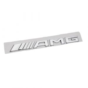 yishao Auto Emblème pour AMG Mercedes-Benz, Logo Emblèmes Badge Logo Badge Autocollant Insigne de Logo 3D Métal Sticker Accessoire Voiture,Silver (PanXiangDianZi, neuf)