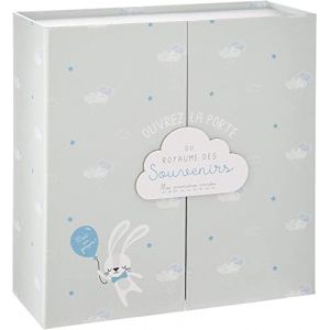 Coffret Souvenir Naissance Garçon, 24.5 x 24.2 x 9.5 centimètres, Blanc (WEB2O, neuf)