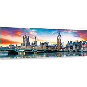 YALKIN Kit de peinture diamant 5D pour adultes &agrave; faire soi-m&ecirc;me - Grand Big Ben - Foret rond - 80 x 30 cm - Peinture par num&eacute;ro - D&eacute;coration murale d'int&eacute;rieur (inHome-EU, neuf)
