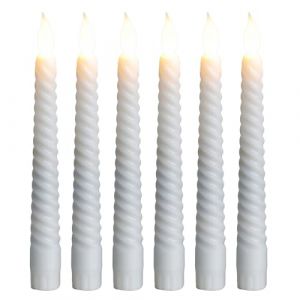Bougie Chauffe Plat LED, Bougie LED Flamme Vacillante, Flamme Clignotante Réaliste, Écologiques et Durables, Fausse Bougie pour Décorations de Vacances et Mariages(Lot de 6 pièces) (ZhongLingGongYing, neuf)