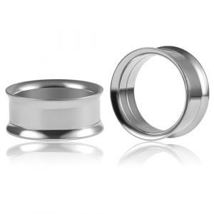Vankula Ecarteur Oreilles 1 Paire Double &Eacute;vas&eacute; Plug Tunnel Vis en Acier Inoxydable Piercing Bijoux pour Femmes Hommes 16mm(5/8") Argent (Vankula, neuf)