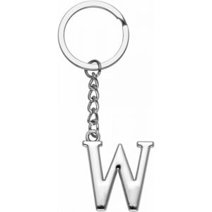 LUODAN Cadeau Femme Homme Porte-cl&eacute;s, Argent A-Z 26 lettre initiale pendentif porte-cl&eacute;s-Cadeaux S&oelig;urs Amiti&eacute; Coll&egrave;gue Papa Marraine Parrain id&eacute;es Cadeaux Meilleur Ami Anniversaire (W) (hangzhoujiaranzhuangshicailiaoyouxiangongsi, neuf)