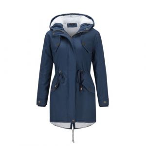 YYNUDA Manteau Femme d'hiver Chaud Parka Mi-longue Veste d'hiver Blouson &agrave; Capuche &eacute;pais Fourrure Blouson avec Capuche Grande Taille Bleu XXL (YYNUDA Store, neuf)