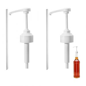 Lot de 2 distributeurs de sirop &agrave; pompe, pompe doseuse 1 l de sirop, pompe &agrave; sirop pour sirop Monin sans sucre, caf&eacute;, noisette, caf&eacute;, orange, caramel pour bouteilles de sirop (1000 ml) (biu-shop, neuf)