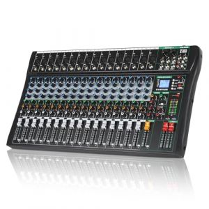 XTUGA M&eacute;langeur Audio Professionnel, Table Mixage Audio USB Table de Mixage DJ 16 Pistes Bluetooth MP3 Egaliseur 3 Bandes Interface USB/Audio Alimentation Fant&ocirc;me 48V(CT160) (XTUGA E-COMMERCE-UK, neuf)