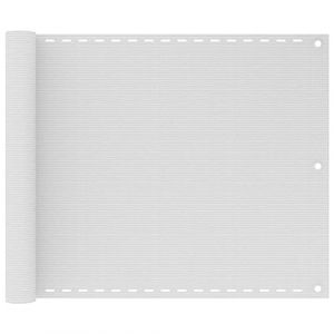 vidaXL Ecran de Balcon Brise-Vue Brise-Vent Store de Jardin Ecran de Protection Ecran d'Intimité Jardin Extérieur Blanc 75x500 cm PEHD (VB-MUV, neuf)