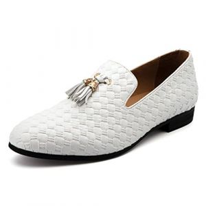 MEIJIANA Moccasin Homme Chaussure Homme Ville Chaussure Homme Classique Chaussures Mocassins Hommes, blanc-04, 42 EU (9 UK) (MEIJIANA STORE, neuf)