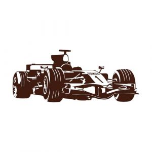 Formule 1 Voiture de course Garage Décor Chambre d'enfant Vinyle Sticker mural pour autocollants muraux pour chambre de bébé Garçon Mural-S-24x57cm-Coffee (LIUJIAHAO Sticker, neuf)