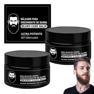 Baume stimulant ultra puissant pour la barbe, soin pour la barbe des hommes, pour la croissance de la barbe, baume ultra puissant pour la croissance de la barbe, hydrate et renforce la barbe (2) (blmcoos(敢跟必干), neuf)
