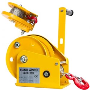 Aocay Treuil &agrave; C&acirc;ble Manuel 1200lbs/2600lbs, Treuil Manuel avec Frein Automatique, Multifonction Treuil &agrave; Main avec Cable et Crochet, Treuil Manuel pour Remorque de Bateau (2600lbs-10m) (MGBJXB, neuf)
