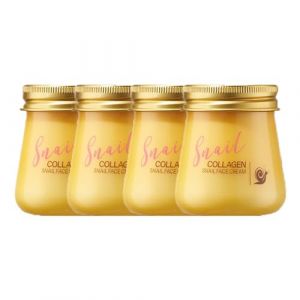 Cr&egrave;me visage &agrave; la bave d'escargot, soin hydratant &agrave; la bave d'escargot, cr&egrave;me anti-rides, escargots hydratante anti-rides et rajeunissante &agrave; la bave, escargots r&eacute;paratrice v&eacute;gane pour (4pcs) (郑州琦煜电子商务有限公司, neuf)