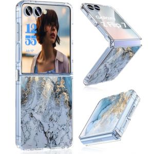 Layeri Coque pour Samsung Galaxy Z Flip 7 Case Silicone Souple TPU Gel Marbre Housse Etui de Protection Bumper Anti-Rayures Antichoc Ultra Fine Mince Transparente Coque Galaxy Z Flip 7 Étui (Lajeri, neuf)