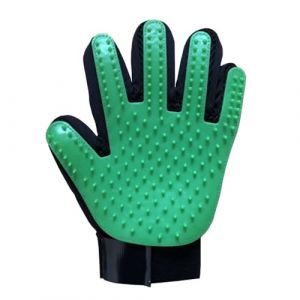 Peigne à poils d'animaux | Gant de toilettage et de massage à 5 griffes pour chiens et chats, gant de nettoyage avec poils en silicone (vert gauche) (qigebmingzfj, neuf)
