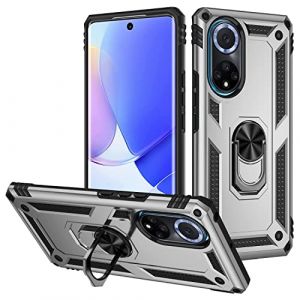 BestST Coque pour Huawei Nova 9/Honor 50 + 9D Verre tremp&eacute;, Silicone Souple et PC Dur Coque [Slim Armor] Protection R&eacute;sistante, Anti-Choc, Anti-Rayure, Etui Housse avec Support Kickstand (BestST, neuf)