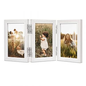 Afuly Cadre Photo Collage 10x15 Bois Blanc 3 Photos Cadre Photo Multiple Rustique Moderne DéCoratif Cadeau De Famille (Afuly Art EU, neuf)