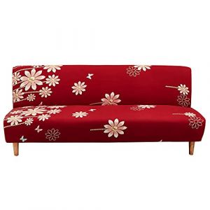 CHNSHOME Housse clic clac 1 Places Housse de canapé sans accoudoirs Extensible imprimé Housse canapé sans Bras Housse de canapé-lit Pliante élastique (CHNSHOME-FR, neuf)