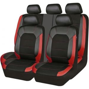Ufgwhirl Housse de Siege Voiture pour Fiat Grande Panda 2024-2025,9 Pi&egrave;ces Set Complet,Respirante,Housse de Protection Si&egrave;ge Voiture -Ensemble de Housses Si&egrave;ge Avant et Arri&egrave;re,Red (QSLPLBHDLX, neuf)