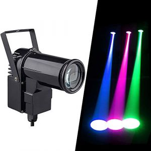 9w RGB Projecteur pour Boule à Facettes Lumiere pour Boule a Facette avec Moteur, Laser Boule à Facette Scene de Spectacle Lumiere Disco, Spot Led Directionnel Faisceau Pinspot Lumiere de Poursuite (WecanLight, neuf)