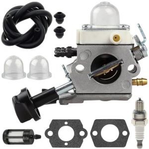 ZAMDOE Kit de carburateur pour Stihl SH56 SH56C SH86 SH86C BG86 BG86CE BG86Z BG86CEZ Ventilateur, remplace # C1M-S261B 42411200616 4241 120 0616, avec Conduite de Carburant pour Bougie d'allumage (ZAMDOE, neuf)