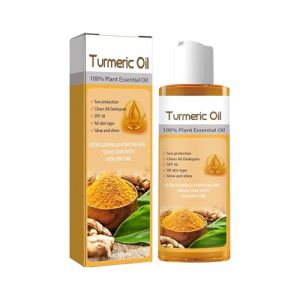 Huile Essentielle De Curcuma For Le Visage: Éclaircissante, Hydratante Et Nourrissante, Favorise La Pousse Des Cheveux, Atténue Le Teint Terne Et Uniformise Le Teint.(2PCs) (lao6-888, neuf)