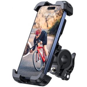 Lamicall Support Téléphone Vélo, Support Téléphone Moto - Support pour Guidon, 360° Rotation pour iPhone 16/15/14/13/12/11 Pro Max/Plus/Mini/XS X 8, Samsung S10 S9 S8, Huawei, 4.7-6.8” Smartphones (LA-Malta-Store, neuf)