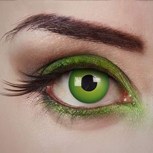aricona lentilles de contact - lentilles de couleur pour un jour &ndash; Magic Green - lentilles verts sans correction pour Halloween & les f&ecirc;tes costum&eacute;es (aricona, neuf)