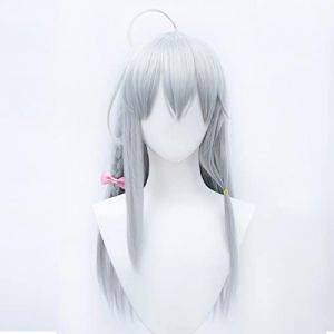 Anime Cosplay Perruque Anime Wandering Sorcière : Le voyage d'Elaina Cosplay Elaina Perruque Cheveux Cheveux Fibre Synthétique Perruque (qiu lai shan mao hang, neuf)