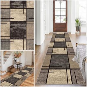 Qivstxug Tapis de Couloir Long Tapis de Cuisine Devant ​Evier Lavable Tapis de Passage Tapis d'Entrée Intérieur 40 x 80 cm Tapis de Porte Absorbant Tapis de Passage pour Cuisine, Couloir, Entrée (chengxijinyou, neuf)