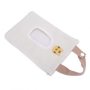 Generic Sac de Distributeur de Lingette pour bébé, Porte-linge en Boucle Portable Carton de Carton brodé pour l'extérieur Intérieur (tigre blanc) (Jadpes, neuf)