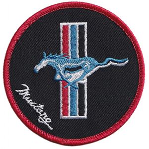 FROM HAWAII WITH LOVE - 233A - Diametre 8 cm - Ecusson Patch Brodé Thermocollant - Automobile Usa Pony Car Muscle (MAXIMUM PATCHES, neuf)