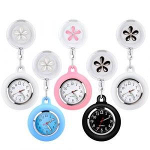Montre &agrave; Gousset D'infirmi&egrave;re, 5 Pi&egrave;ces Montre Infirmi&egrave;re, Montre D'infirmi&egrave;re, Montres D&rsquo;Infirmi&egrave;re avec Aiguilles Lumineuses, Montre &agrave; Gousset avec Clip, Montre Infirmi&egrave;re de Poche Broche (ShopHop Business, neuf)