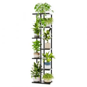 Bamworld Support Plantes Interieur, Support Plante 7 Niveaux en M&eacute;tal pour Multiple Plantes, &Eacute;tag&egrave;re &agrave; Fleurs d'Angle pour Int&eacute;rieur et Ext&eacute;rieur, Noir (Bamworld, neuf)