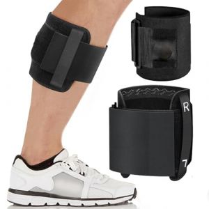 HBSFBH Orthèse de soulagement de la douleur sciatique, Genouillère réglable antidérapante, Genouillères d'Acupression Bande, Genouillère d'acupression pour sciatique, pour la compression du mollet (Larry Red EU, neuf)
