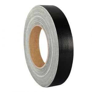 KS24 Products Gaffer Tape Ruban adh&eacute;sif en tissu de qualit&eacute; sup&eacute;rieure - Grand choix de couleurs et de largeurs - Adh&eacute;sif puissant et amovible - Noir - 19 mm x 50 m (Klebeshop24, neuf)