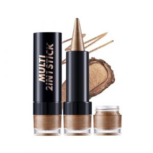2 en 1 fard &agrave; paupi&egrave;res nacr&eacute; et eyeliners b&acirc;ton double t&ecirc;te estompable stylo pour maquillage des yeux &agrave; la mode stylo nacr&eacute; (qoeifj, neuf)