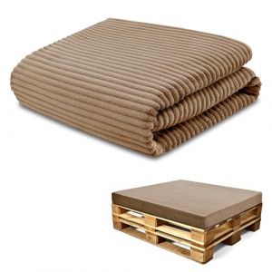 Amazinggirl Housse pour Coussin de Palette en Carton Mousse, Coussin compens&eacute; pour Matelas de Sol Housse: 120x80 cm - Id&eacute;al pour Meubles et Lits en palettes Brun Lincoln (ASE Sp&oacute;łka Akcyjna, neuf)