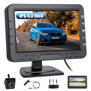 GOHHDL 1080P HD Cam&eacute;ra de recul Filaire IP68 &Eacute;tanche, 5 Pouces Moniteur avec Aide au Stationnement, Vision Nocturne Cam&eacute;ra de recul 12V-24V pour Voitures/SUV/Camionnettes/Pick-ups/Camions (ShenZhenShiY&uuml;nXiangMaoYiYouXianGongSi, neuf)